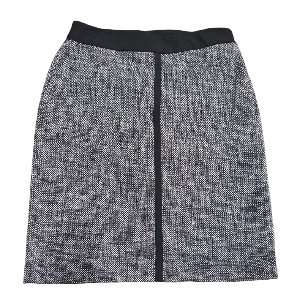Talbots Black and White Tweed Midi Pencil Skirt- size 6